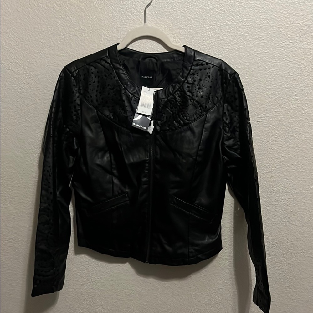 Faux Leather Black Jacket